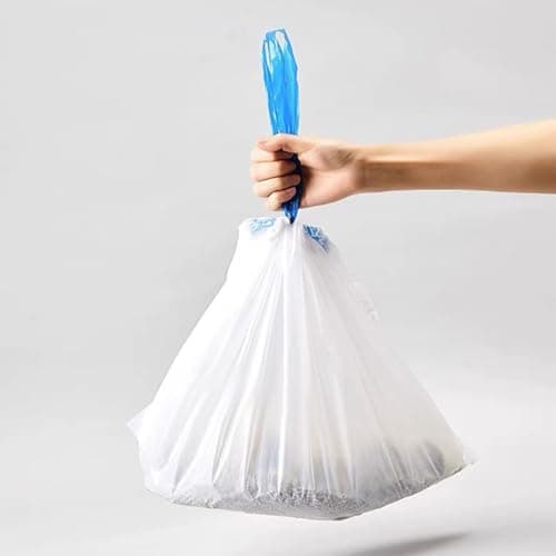 RMAN Lot de 60 Sacs Litière Chat XXL Durable et Biodégradable pour Grande Bac Litière, Sac à Litière avec Cordon de Serr