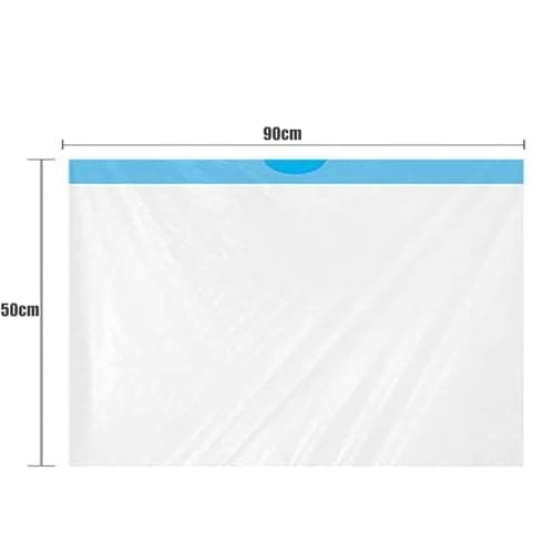 RMAN Lot de 60 Sacs Litière Chat XXL Durable et Biodégradable pour Grande Bac Litière, Sac à Litière avec Cordon de Serr