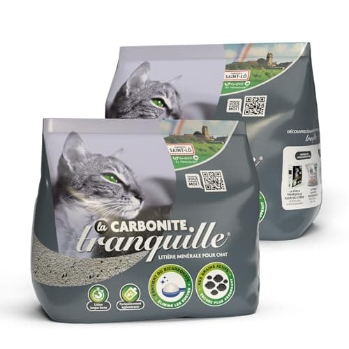 Tranquille Litière pour Chat Agglomérante Minérale 8L Lot de 2 - Sans Poussière, Anti-Odor, Écologique