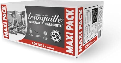 Tranquille Litière pour Chat Agglomérante Minérale 8L Lot de 2 - Sans Poussière, Anti-Odor, Écologique
