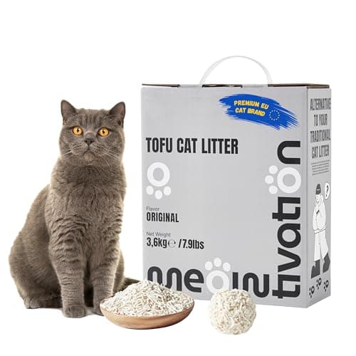 Litière pour Chat Tofu - Agglomérante, d’Origine Végétale avec Cosses de Pois, 1 x 3,6 kg<br>
Litière pour Chat Tofu - B
