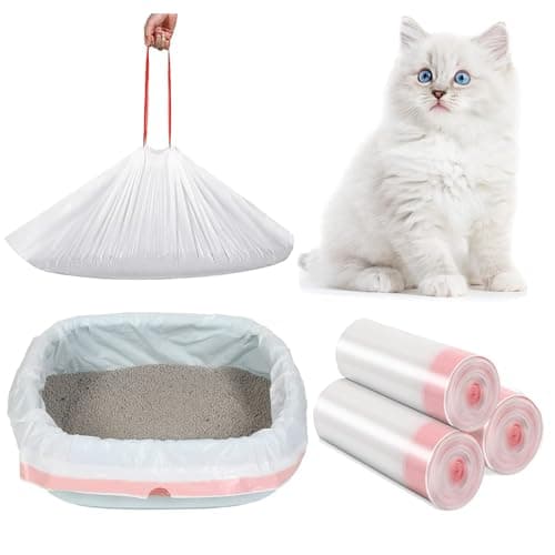 Sacs à Litière XXL pour Chat 10kg Hygiéniques Anti-Déchirure 115x45cm Matériau Résistant Griffes Cordons