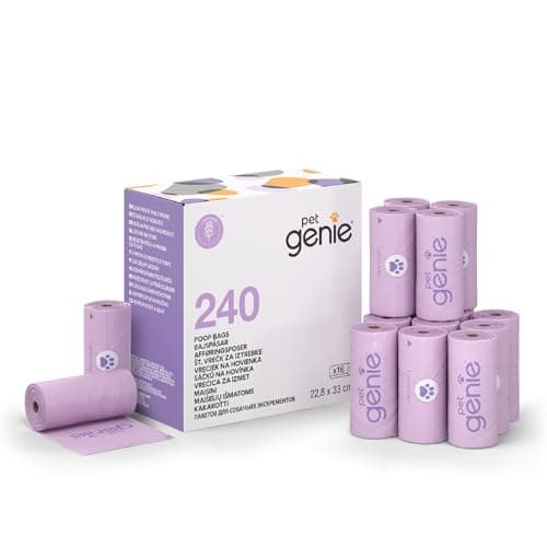 Pet Genie - Sacs Ramasse-Crottes Étanches et Renforcés pour Chiens, Parfum Lavande, Écologiques et Faciles à Détacher, 2