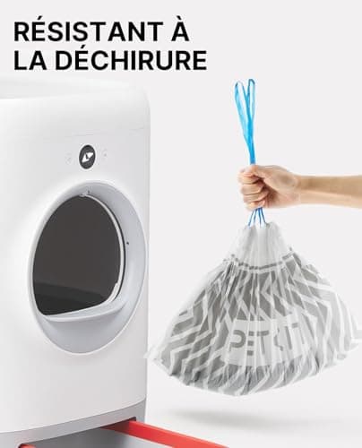 Sac Poubelle de Toilette PETKIT PURA MAX 2 & PURA X, Chats Résistant aux Rayures & Facile à Utiliser, 5 Rouleaux * 20 (1