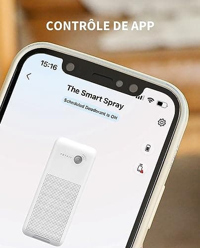 PETKIT PURA Air Smart Spray Désodorisant, Désodorisant éliminateur d'odeurs automatisé pour Animaux de Compagnie et Bacs