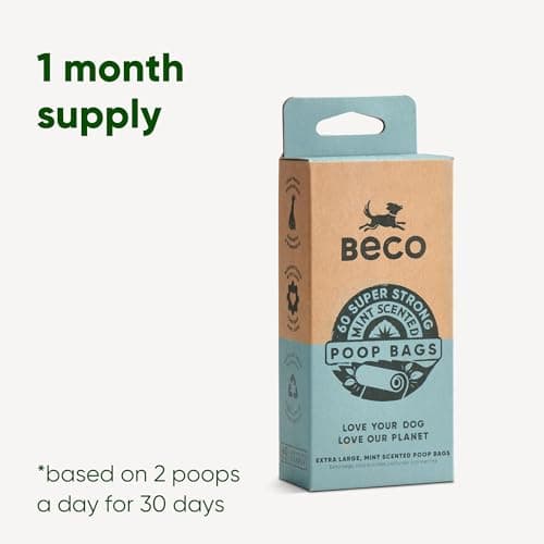 Beco Bags Pack de Voyage 60 Grands Sacs à crottes Solides pour Chiens de Grand Taille