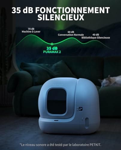 PETKIT Pura Max 2 Bac à Litière Chat Autonettoyante pour Plusieurs Chats - Contrôle APP/Anti-Fuites/Anti-Pincement