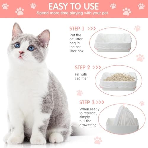 sacs à litière pour chat XXL (115x45 cm) anti-fuite.resistant griffes odeurs