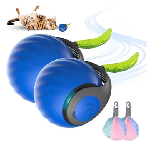 GMTEO Jouet interactif pour chats bleu, attrayant et intelligent, parfait pour les chats intérieurs (Bleu)  
GMTEO Jouet — Bleu - 2PCS