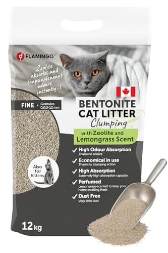 Litige pour chats Flamingo - Parfum neutre - Granulés de charbon - 12KG pour 10 SEMAINES - Origine Canada - Neutralise l — 12KG pour 10 SEMAINES Vert