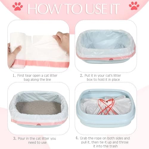 sacs à litière pour chat XXL (115x45 cm) anti-fuite.resistant griffes odeurs