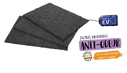 Aimé | Filtrants Anti-Odeurs Chat Charbon Actif 15x20cm x3 Lot
