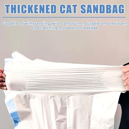 Sac à litière pour chat Mlltten : 6 rouleaux jetables, 90 pièces pour litière, épais, poignée de transport, indéchirable