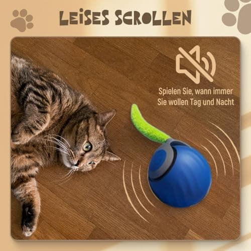 GMTEO Jouet interactif pour chats bleu, attrayant et intelligent, parfait pour les chats intérieurs (Bleu)  
GMTEO Jouet