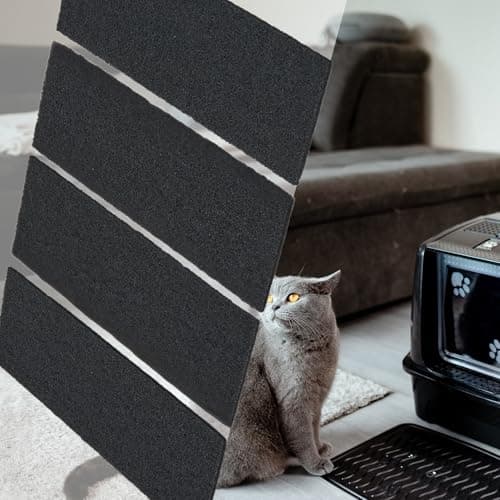 Filtres à charbon actif CROPLAS pour litière chat - Avec couvercle - Lot de 4 - Améliore la qualité de l'air - Grande ca